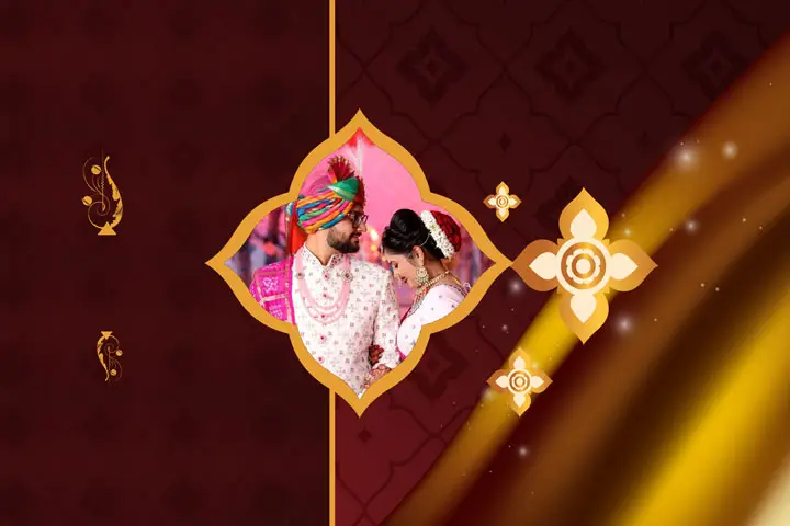 indian traditional wedding album cover design