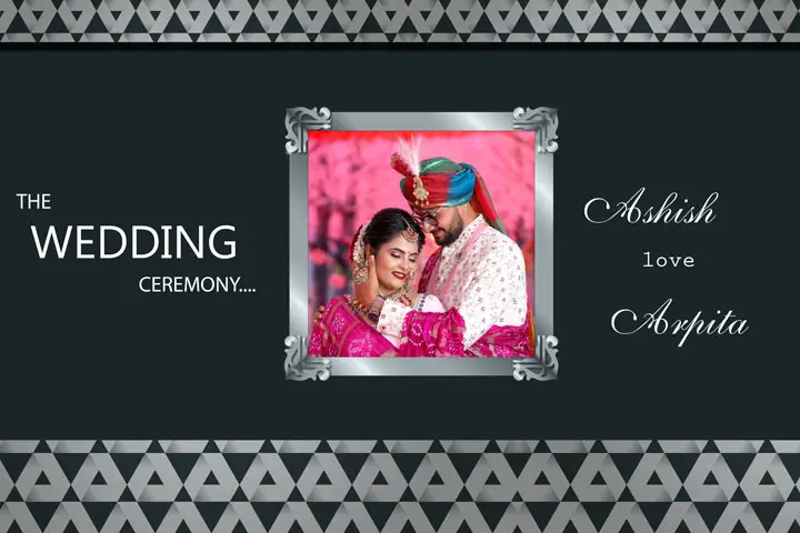 indian traditional wedding album cover design