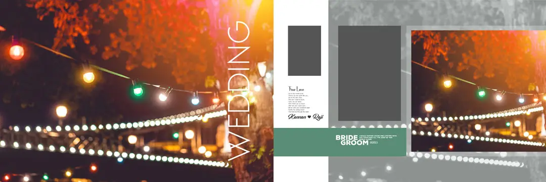 wedding reception album design psd