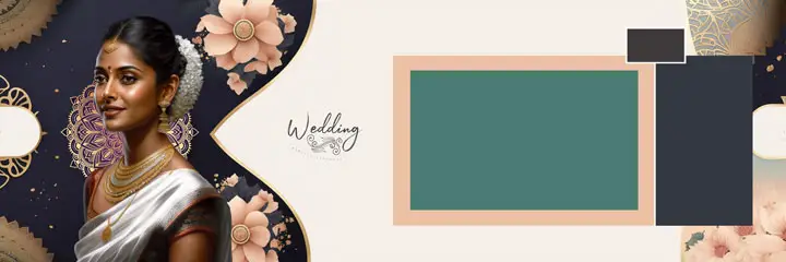 3D wedding album PSD design