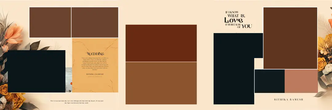 oil paint bridal wedding album 12x36 PSD design 2023