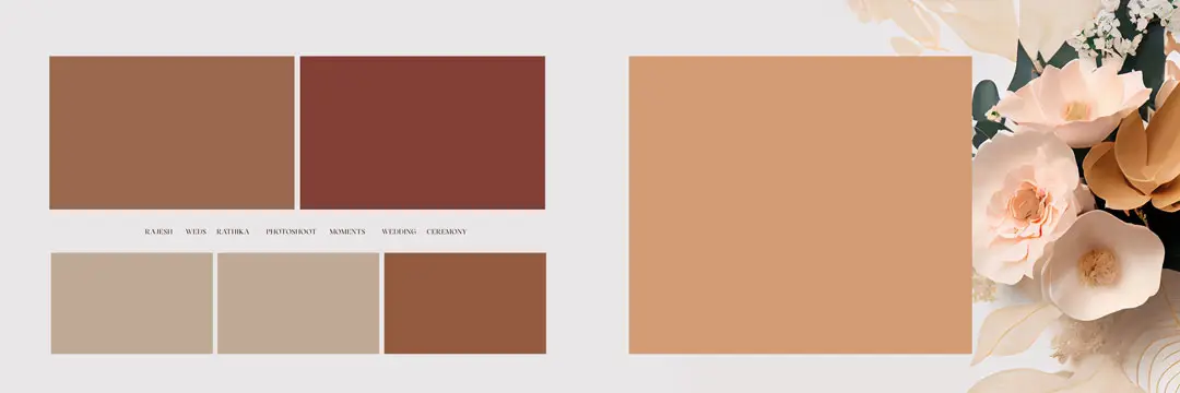 oil paint bridal wedding album 12x36 PSD design 2023