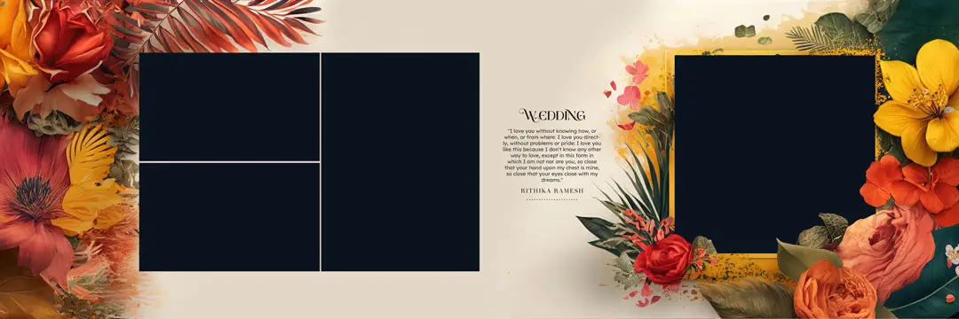 oil paint bridal wedding album 12x36 PSD design 2023