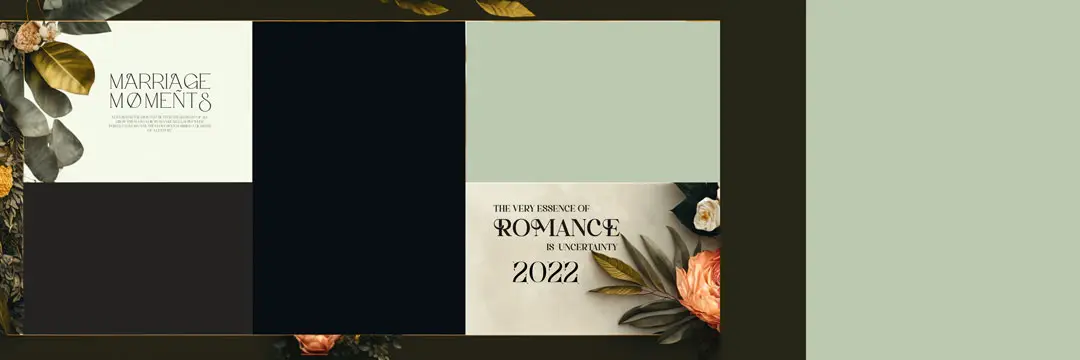 oil paint bridal wedding album 12x36 PSD design 2023