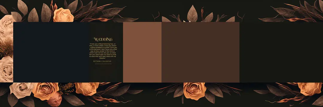 oil paint bridal wedding album 12x36 PSD design 2023