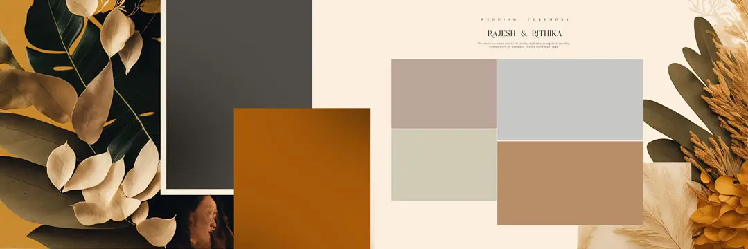 oil paint bridal wedding album 12x36 PSD design 2023