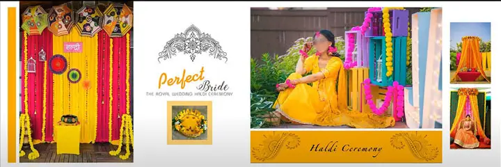 haldi ceremony wedding album psd 12x36