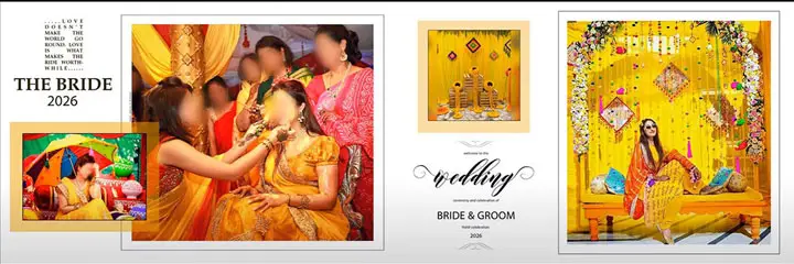 haldi ceremony wedding album psd 12x36