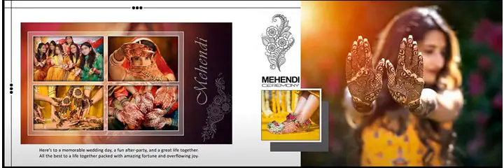 haldi ceremony wedding album psd 12x36
