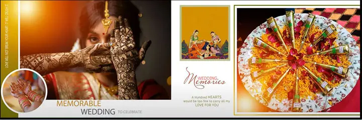 haldi ceremony wedding album psd 12x36