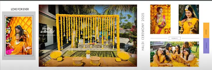 haldi ceremony wedding album psd 12x36