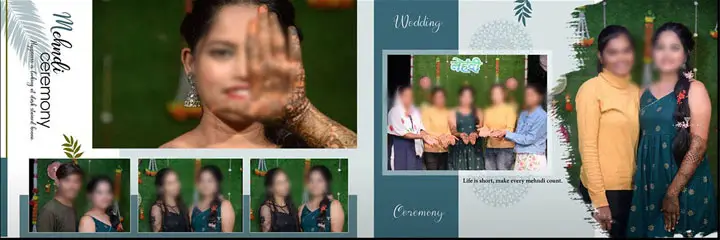 mehndi ceremony album psd design 12x36