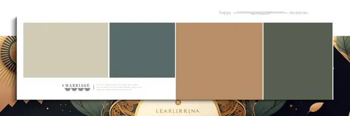 oil paint 3d wedding album psd design