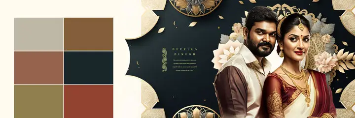 oil paint 3d wedding album psd design