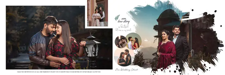 pre wedding album design 12x36