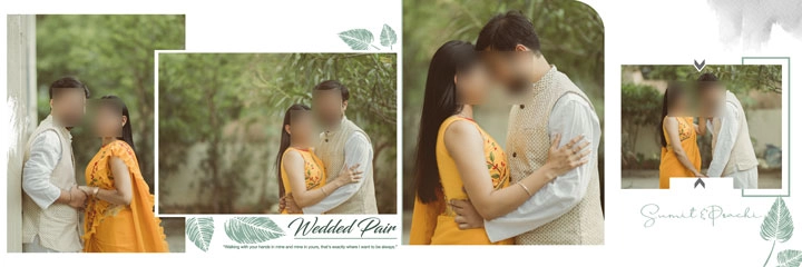 bride beauty album PSD design 12x36