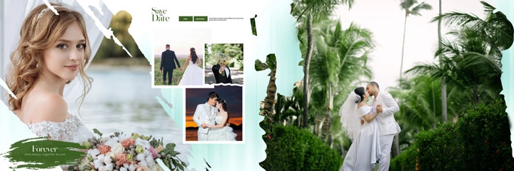 wedding save the date album psd 2024