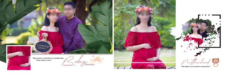 maternity photoshoot album design