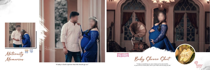 maternity photoshoot album design