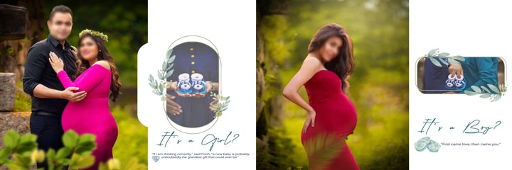 maternity photoshoot album design