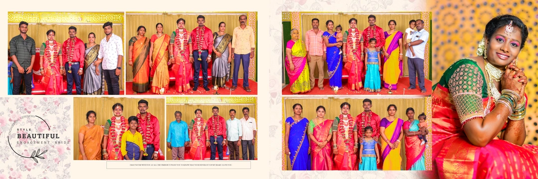 wedding family photos album psd