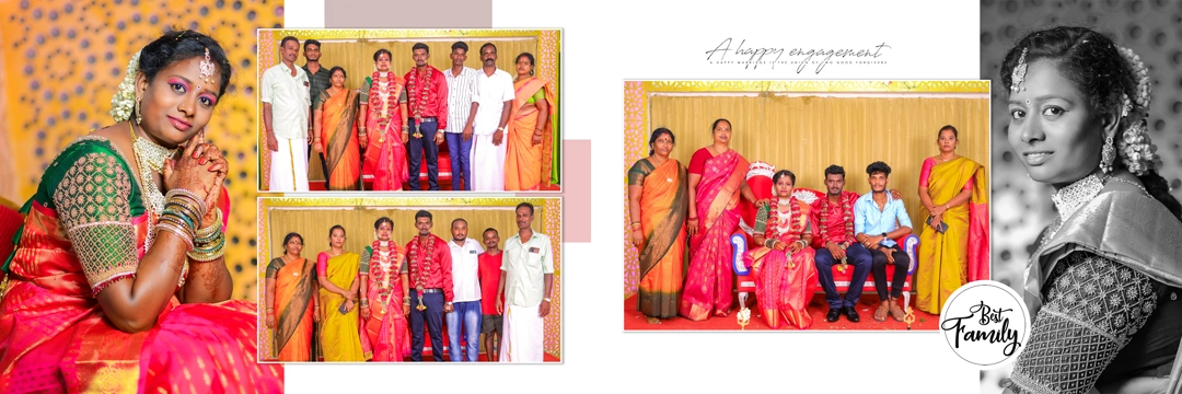 wedding family photos album psd